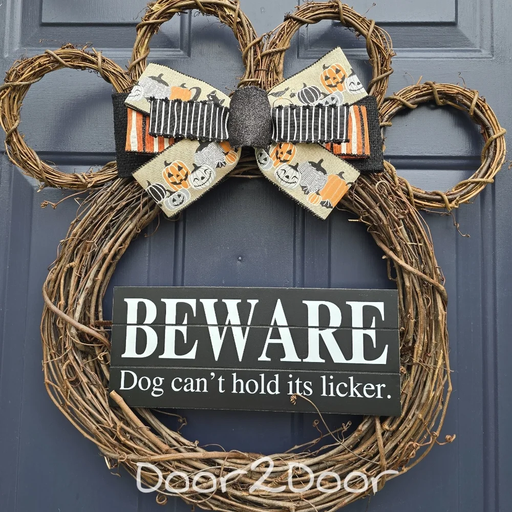 Halloween / Welcome Paw Wreath 🐾